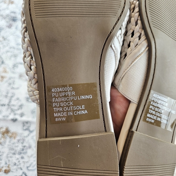 Torrid Woven Slip On Mule Bone BNWT Women US 8 WW 40335484 - Picture 7 of 7